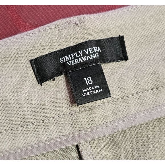 Simply Vera Vera Wang Beige Women's Flare Pants - Picture 8 of 12